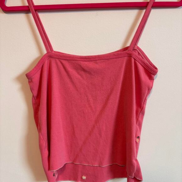 Vintage pink floral tank top blouse - Picture 3 of 3